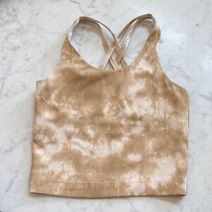 GAP Kids Tie Dye Sports Bra Crop Top Girls Size 8 Tan Beige
